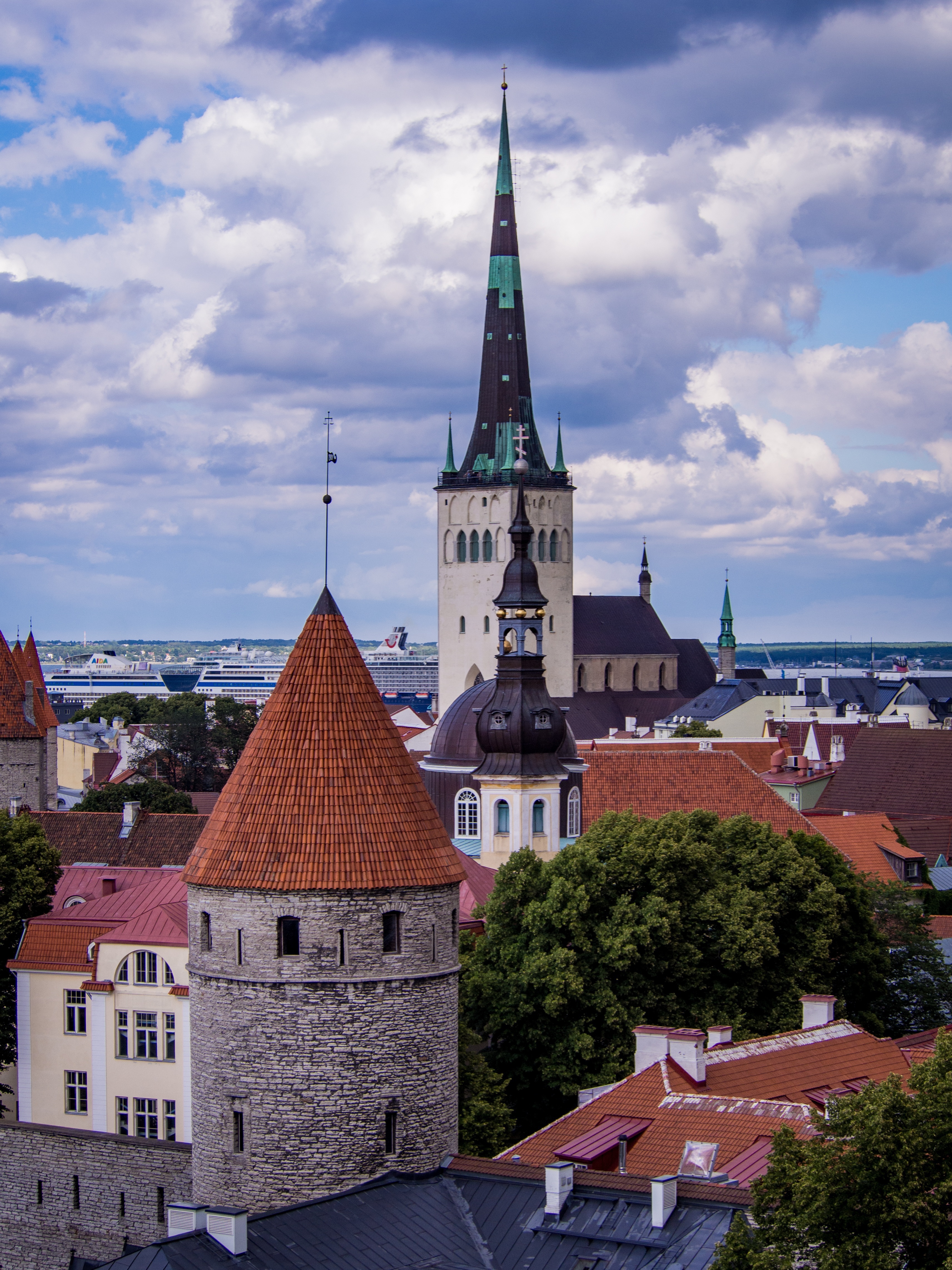 A panoramic view of Tallinn, Estonia.