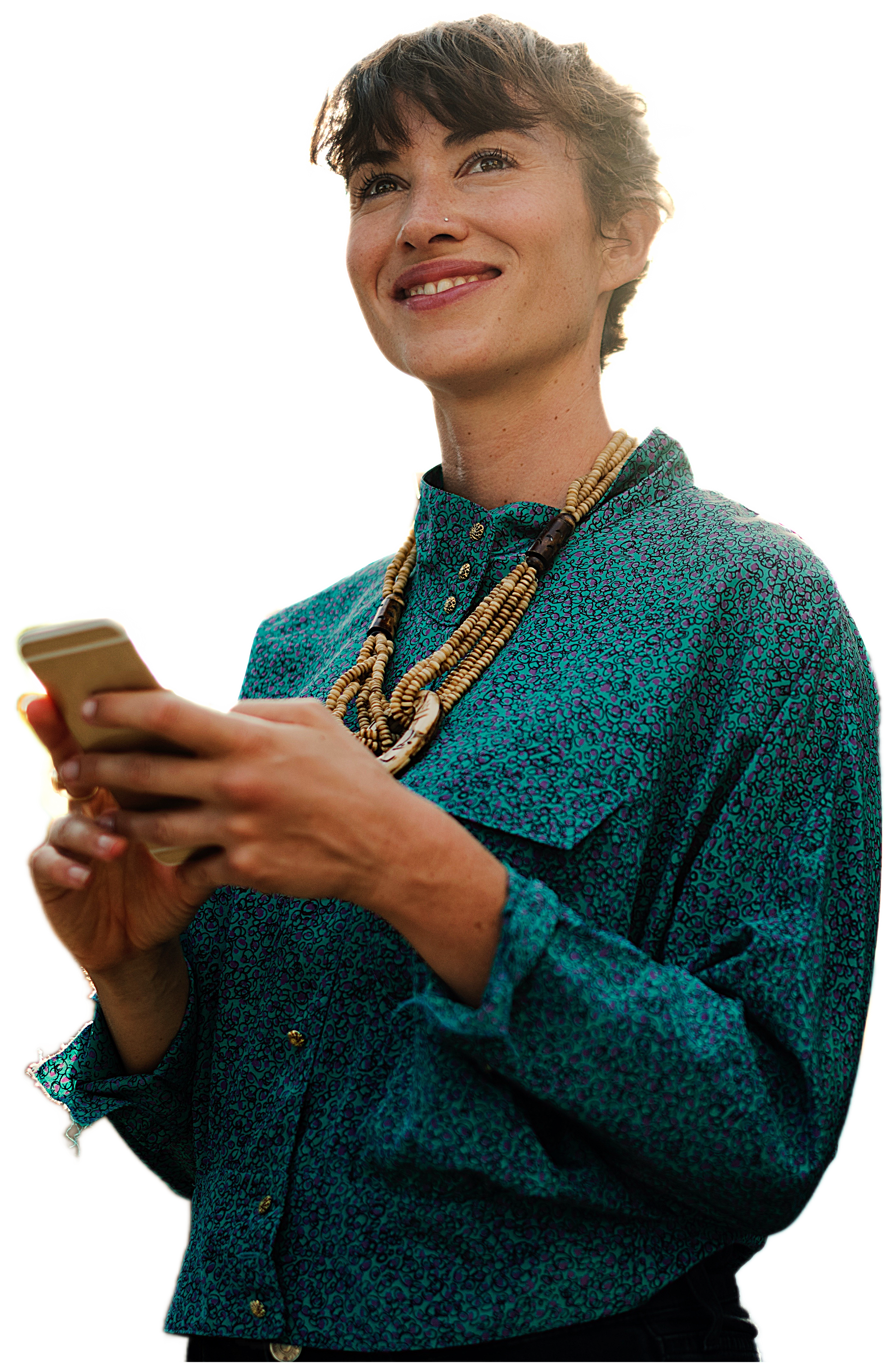 Woman using a smartphone